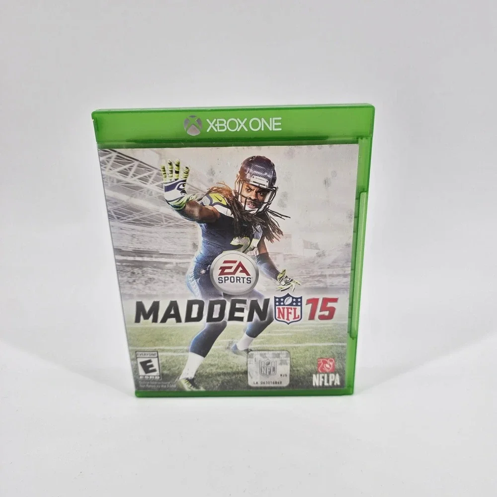 Xbox One Madden NFL 15 Video Game Sports Richard Sherman Cover Green Case